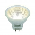LED-MR11-3W/WW/GU4 GLZ21TR Лампа светодиодная, 12V. Прозрачная. Теплый белый свет (3000K). Картон. ТМ Uniel.