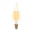 LED-CW35-5W/GOLDEN/E14 GLV21GO Лампа светодиодная Vintage. Форма «свеча на ветру», золотистая колба. Картон. ТМ Uniel