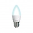 LED-C37 7W/NW/E27/FR PLP01WH Лампа светодиодная. Форма «свеча», матовая. Серия ЯРКАЯ. Белый свет (4000K). Картон. ТМ Uniel