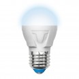 LED-G45 7W/NW/E27/FR PLP01WH Лампа светодиодная. Форма «шар», матовая. Серия ЯРКАЯ. Белый свет (4000K). Картон. ТМ Uniel