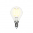 LED-G45-7,5W/WW/E14/CL GLA01TR Лампа светодиодная. Форма `шар`, прозрачная. Серия Air. Теплый белый свет (3000K). Картон. ТМ Uniel