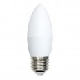 LED-C37-7W/DW/E27/FR/NR Лампа светодиодная. Форма `свеча`, матовая. Серия Norma. Дневной белый свет (6500K). Картон. ТМ Volpe