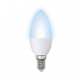 LED-C37-11W/NW/E14/FR/NR Лампа светодиодная. Форма `свеча`, матовая. Серия Norma. Белый свет (4000K). Картон. ТМ Volpe