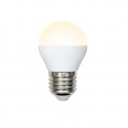 LED-G45-7W/WW/E27/FR/NR Лампа светодиодная. Форма `шар`, матовая. Серия Norma. Теплый белый свет (3000K). Картон. ТМ Volpe