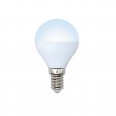 LED-G45-9W/DW/E14/FR/NR Лампа светодиодная. Форма `шар`, матовая. Серия Norma. Дневной белый свет (6500K). Картон. ТМ Volpe