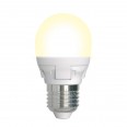 LED-G45 7W/3000K/E27/FR/DIM PLP01WH Лампа светодиодная, диммируемая. Форма «шар», матовая. Серия Яркая. Теплый белый свет (3000K). Картон. ТМ Uniel.