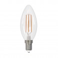 LED-C35-11W/3000K/E14/CL PLS02WH Лампа светодиодная. Форма `свеча`, прозрачная. Серия Sky. Теплый белый свет (3000К). Картон. ТМ Uniel.
