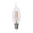 LED-CW35-9W/4000K/E14/CL PLS02WH Лампа светодиодная. Форма `свеча на ветру`, прозрачная. Серия Sky. Белый свет (4000К). Картон. ТМ Uniel.