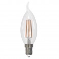 LED-CW35-9W/3000K/E14/CL/DIM GLA01TR Лампа светодиодная диммируемая. Форма `свеча на ветру`, прозрачная. Серия Air. Теплый белый свет (3000K). Картон. ТМ Uniel.