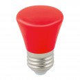 LED-D45-1W/RED/E27/FR/С BELL Лампа декоративная светодиодная. Форма `Колокольчик`, матовая. Цвет красный. Картон. ТМ Volpe.