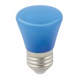 LED-D45-1W/BLUE/E27/FR/С BELL Лампа декоративная светодиодная. Форма `Колокольчик`, матовая. Цвет синий. Картон. ТМ Volpe.
