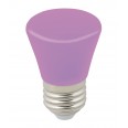 LED-D45-1W/PURPLE/E27/FR/С BELL Лампа декоративная светодиодная. Форма `Колокольчик`, матовая. Цвет фиолетовый. Картон. ТМ Volpe.