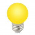 LED-G45-1W/YELLOW/E27/FR/С Лампа декоративная светодиодная. Форма `шар`, матовая. Цвет желтый. Картон. ТМ Volpe.