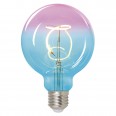 LED-SF01-4W/SOHO/E27/CW BLUE/WINE GLS77TR Лампа светодиодная SOHO. Синяя/винная колба. Спиральный филамент. Картон. ТМ Uniel