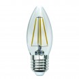 LED-C35-13W/3000K/E27/CL PLS02WH Лампа светодиодная. Форма `свеча`, прозрачная. Серия Sky. Теплый белый свет (3000К). Картон. ТМ Uniel.