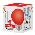 LED-G60-3W/RED/E27/FR/С Лампа декоративная светодиодная. Форма `шар`, матовая. Цвет красный. Картон. ТМ Volpe.