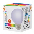 LED-G60-3W/RGB/E27/FR/С Лампа декоративная светодиодная. Форма `шар`, матовая. Цвет RGB. Картон. ТМ Volpe.