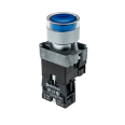 Кнопка с LED подсветкой, синяя, 24V AC/DC, 1NO, мет. MTB2-BW3661