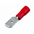 Клемма плоская изолированная штекер 6.3 мм 0.5-1.5 мм2 (РПи-п 1.5-(6.3)) красная REXANT