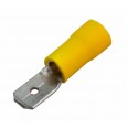 Клемма плоская изолированная штекер 6.3 мм 4-6 мм2 (РПи-п 6.0-(6.3)) желтая REXANT