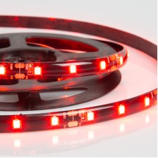 LED лента с USB коннектором 5 В, 8 мм, IP65, SMD 2835, 60 LED/m, цвет свечения красный