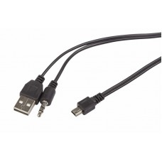 USB-AUX кабель на miniUSB для портативных колонок 0,5 м REXANT