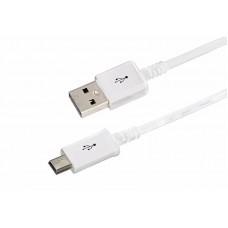 USB кабель miniUSB длинный штекер 1 м белый