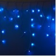 Гирлянда Айсикл (бахрома) светодиодный, 2,4х0,6м, эффект мерцания, белый провод, 230 В, диоды СИНИЕ, 88 LED NEON-NIGHT