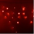 Гирлянда Айсикл (бахрома) светодиодный, 4,8 х 0,6 м, прозрачный провод, 230 В, диоды красные, 176 LED NEON-NIGHT