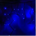 Гирлянда Айсикл (бахрома) светодиодный, 3,2 х 0,9 м, черный провод `КАУЧУК`, 230 В, диоды синие, 120 LED NEON-NIGHT