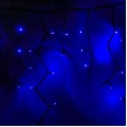 Гирлянда Айсикл (бахрома) светодиодный, 5,6 х 0,9 м, с эффектом мерцания,черный провод `КАУЧУК`, 230 В, диоды синие, 240 LED NEON-NIGHT