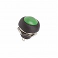 Выключатель-кнопка 250V 1А (2с) OFF-(ON) Б/Фикс зеленая Micro REXANT