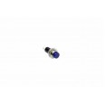 Выключатель-кнопка металл 220V 2А (2с) (ON)-OFF d10.2 синяя Mini REXANT