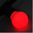 Лампа шар e27 5 LED d45мм - красная