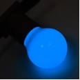 Лампа шар e27 5 LED d45мм - синяя