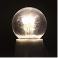 Лампа шар e27 6 LED d45мм - белая, прозрачная колба, эффект лампы накаливания