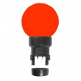 Лампа шар 6 LED для белт-лайта, цвет: Красный, d45мм, Красная колба