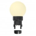 Лампа шар 6 LED вместе с патроном для белт-лайта, цвет: ТЕПЛЫЙ БЕЛЫЙ, d45мм, белая матовая колба