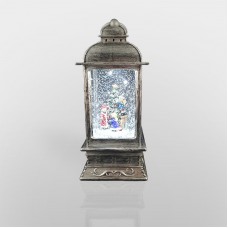Декоративный фонарь с эффектом снегопада и подсветкой «Рождество», белый