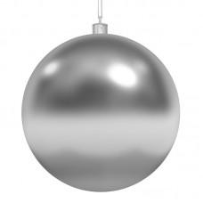 Елочная фигура «Шар» 15 см, цвет серебряный