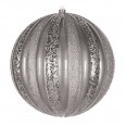 Елочная фигура `Арбуз`, 25 см, цвет серебряный