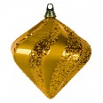Елочная фигура `Алмаз`, 20 см, цвет золотой