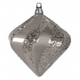 Елочная фигура `Алмаз`, 25 см, цвет серебряный