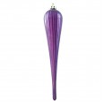 Елочная фигура `Тающая сосулька`, 28 см, цвет фиолетовый