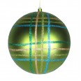 Елочная фигура `Шар в клетку` 30 см, цвет зеленый мульти