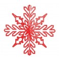 Елочная фигура `Снежинка ажурная 3D`, 35 см, цвет красный
