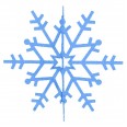 Елочная фигура `Снежинка резная 3D`, 31 см, цвет синий