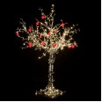 Светодиодное дерево `Яблоня`, высота 1.5м, 10 красных яблок, ТЕПЛЫЙ БЕЛЫЙ светодиоды, IP 54, понижающий трансформатор в комплекте, NEON-NIGHT