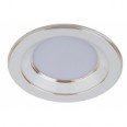 KL LED 15-5 WH/GD Точечные светильники ЭРА светодиодный круглый `золотая окантовка` 5W 4000K, белый/золото d80