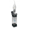 Лампа светодиодная свеча для хрустальных люстр прозрачная на ветру диммируемая 5W 4100K E27 Gauss